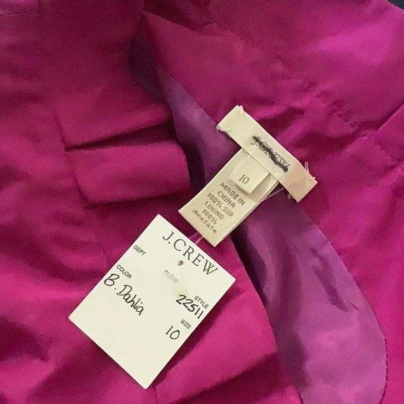 New Vintage J crew silk dress 6 8 10 dahlia wedding guest bridesmaid - Picture 9 of 9